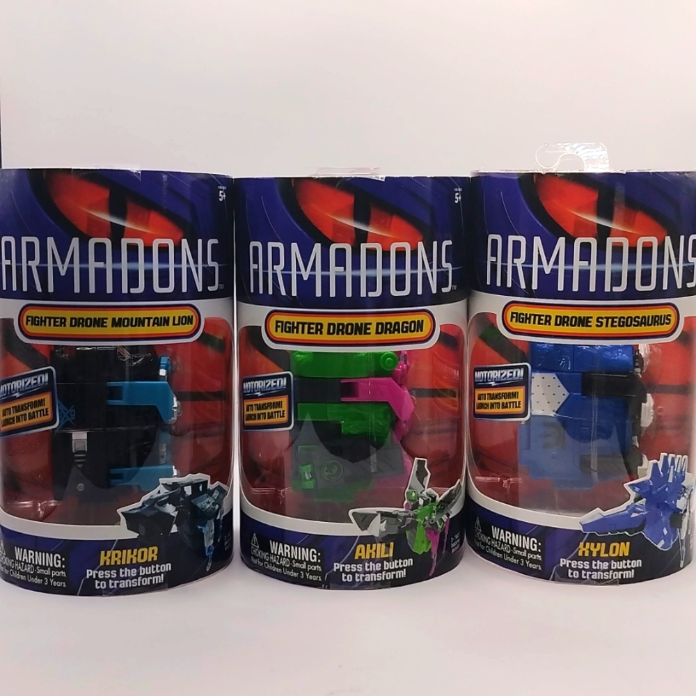 Armadon Fighting Drones Xylon Akili Krakor 2013 Transformers Collectibles SEALED